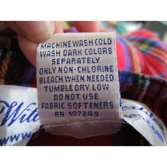 Wittmann Textiles Red Plaid Cotton Flannel Modest Night Shirt Med Turkey EUC - Picture 16 of 16